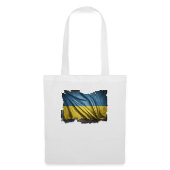 Ukraine Flagge Fahne - Stoffbeutel - Weiß - Vorne