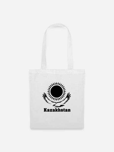 Kazakhstan Republik Geschenk Kasachisch Kasachen - Stoffbeutel - Weiß