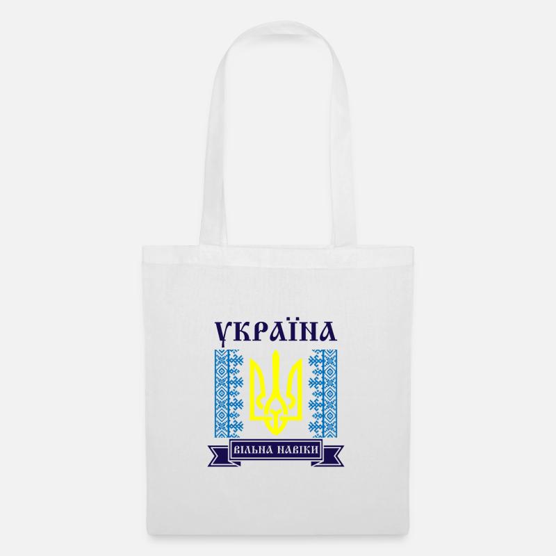 Kiew Trysub Flagge kyrillisch Geschenk Ukraine - Stoffbeutel - Weiß