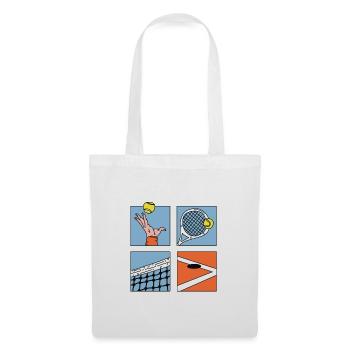 Tennis Player Gift Tennis Racket Drawing - Tote Bag - white - Front