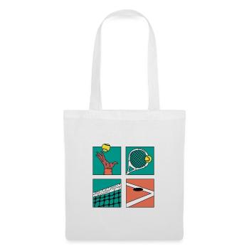 Cool Tennis Illustration Tennis Player Coach - Tote Bag - white - Front