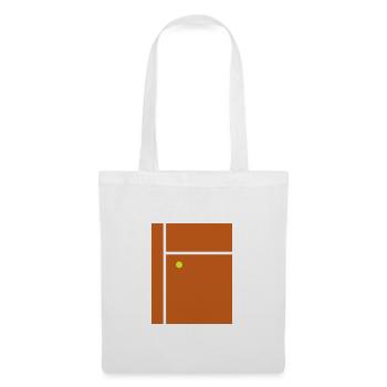 Tennisplatz Minimalismus Flat Illustration Tennis - Stoffbeutel - Weiß - Vorne