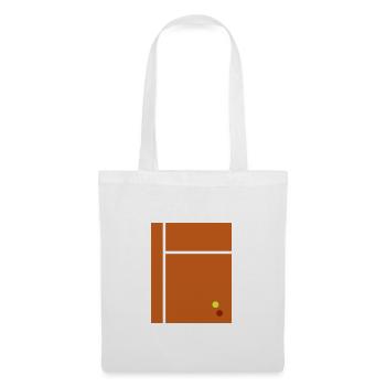 Tennis Illustration 2D Flat Minimalism Design - Sac en tissu - blanc - Devant