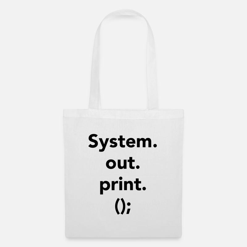 system out print Java programieren - Stoffbeutel - Weiß