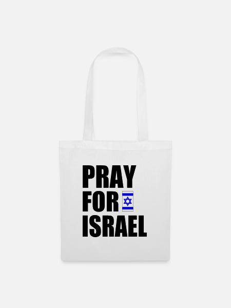 Pray for israel - Stoffbeutel - Weiß