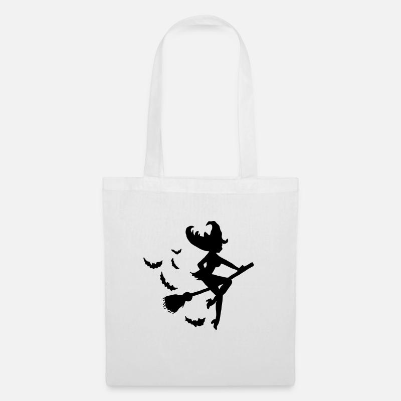 Witch broom - Tote Bag - white