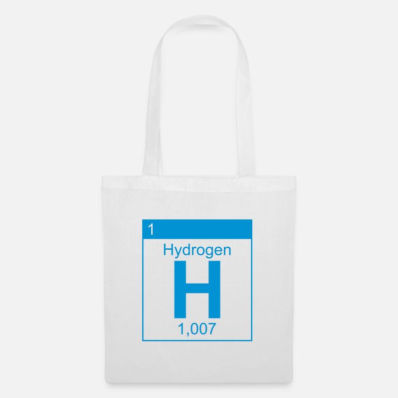 Hydrogen H 1 periodic table Hydrogen elements - Tote Bag - white