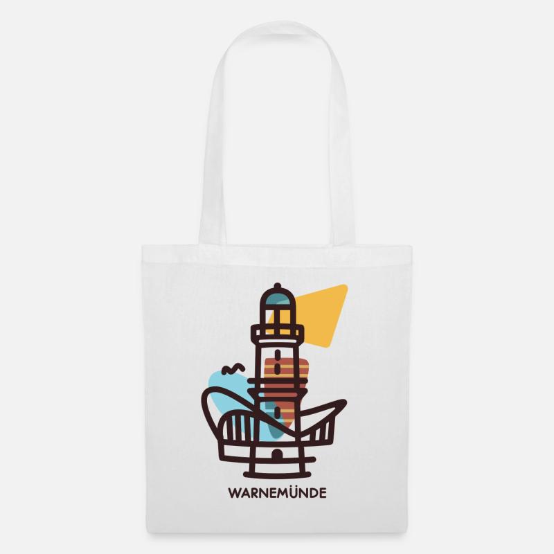 Warnemünde Smart Logo - Stoffbeutel - Weiß