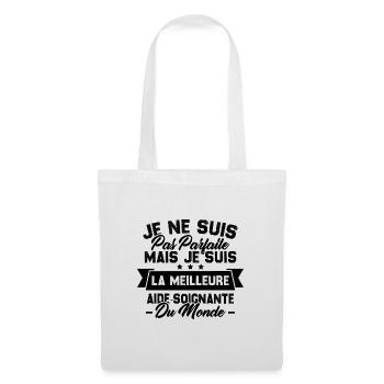 Je suis la meilleure aide soignante du monde - Sac en tissu - blanc - Devant