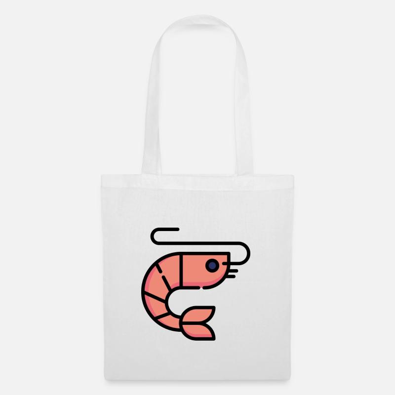 Shrimp Geschenk Idee - Stoffbeutel - Weiß