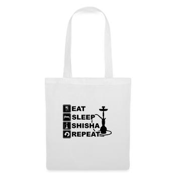 Eat sleep Shisha Repeat - Hookah Hookah - Tote Bag - white - Front