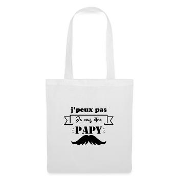 Je peux pas je vais être papy futur grand père - Sac en tissu - blanc - Devant
