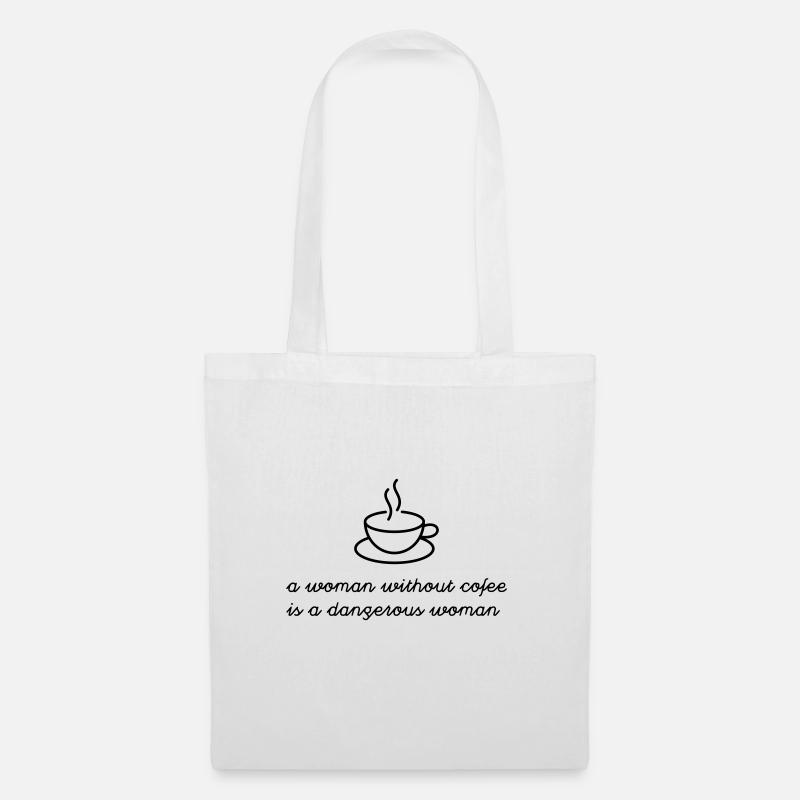 Frau ohne Kaffee - Stoffbeutel - Weiß