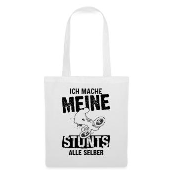 Ich mache meine Stunts Alle Selbst - - Stoffbeutel - Weiß - Vorne