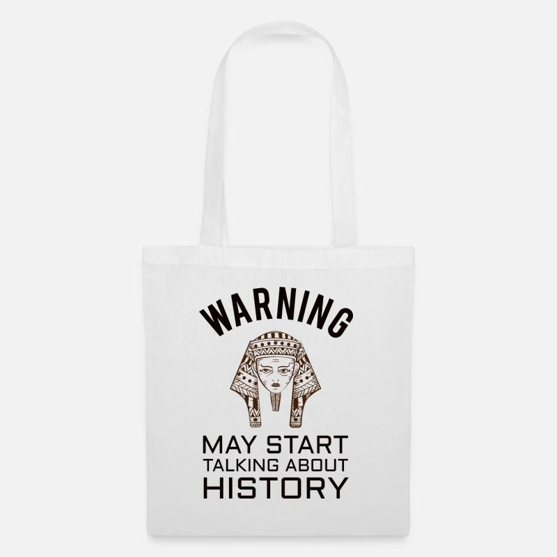 HISTORY HISTORIAN : History Warning - Stoffbeutel - Weiß