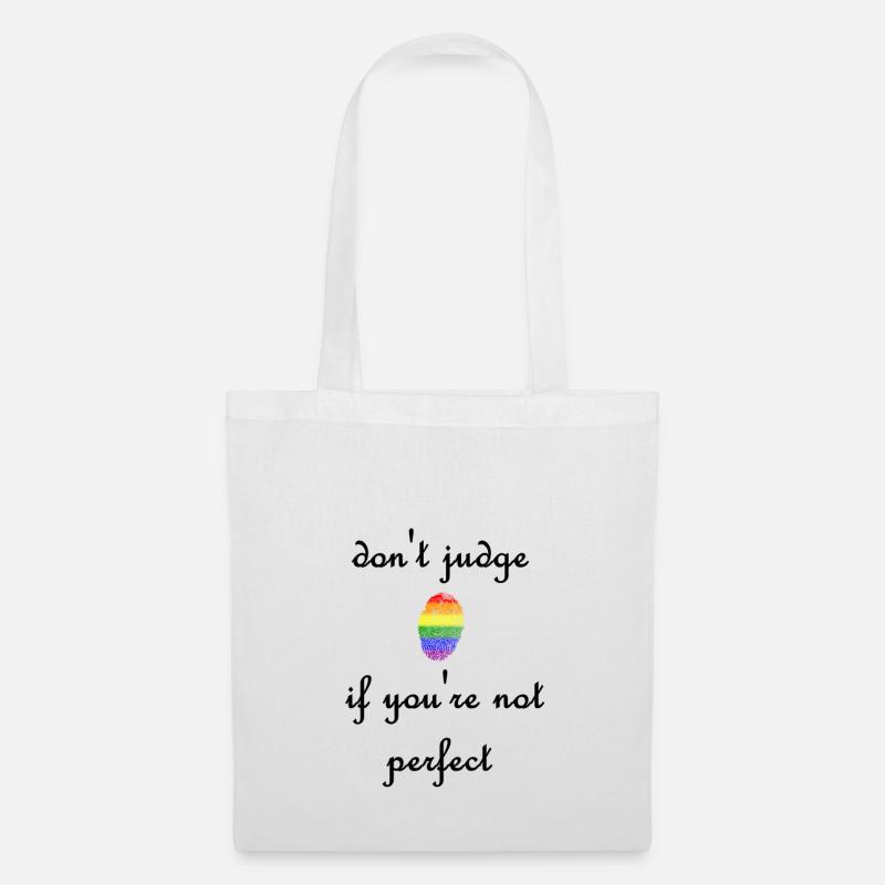 Pride Regenbogen LGBTQ Gay Pride Statement Rainbow - Stoffbeutel - Weiß