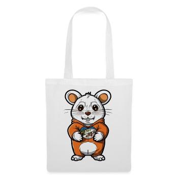 Mignon Souris Derson Hoodie Design - Sac en tissu - blanc - Devant