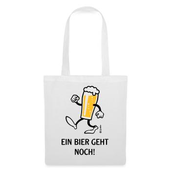 XEin Bier Geht Noch! (Bierchen / Cartoon / Lustig) - Stoffbeutel - Weiß - Vorne
