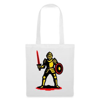 Chevalier jaune à l’épée rouge - Sac en tissu - blanc - Devant