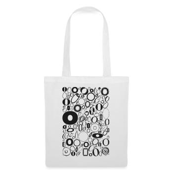 Typo O - Conception de lettres pour les amateurs de polices de caractères - Sac en tissu - blanc - Devant