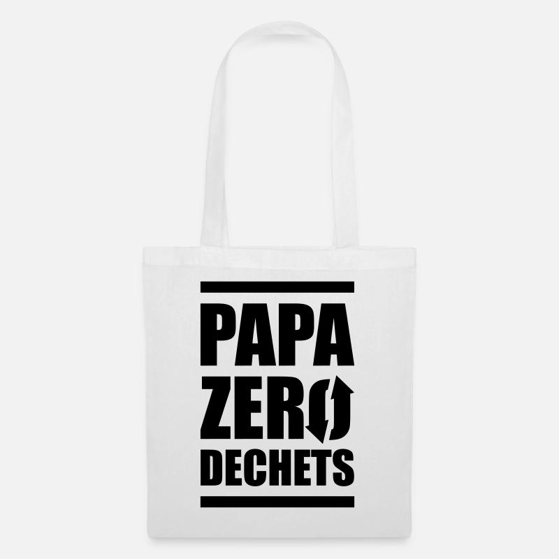 papa zero dechets - Sac en tissu - blanc