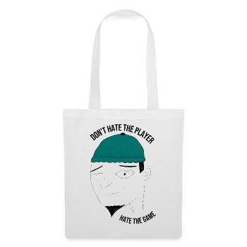 Don't hate the player, hate the game - man - Tote Bag - white - Front