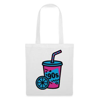 90s Retro Becher Slush Sommer - Stoffbeutel - Weiß - Vorne