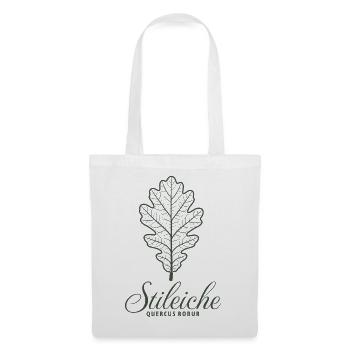 Stileiche | Eichenblatt Illustration | Baum - Stoffbeutel - Weiß - Vorne