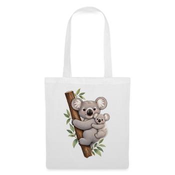 Koala und ihr Kalb - Stoffbeutel - Weiß - Vorne