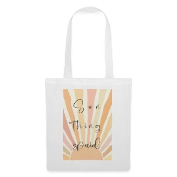 Sonnenstrahlen Special – Handlettering - Stoffbeutel - Weiß - Vorne
