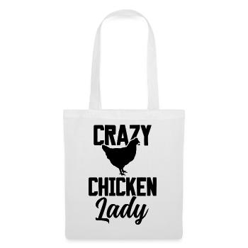 Crazy Chicken Lady - Stoffbeutel - Weiß - Vorne