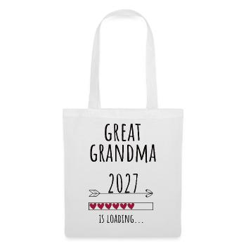 Pregnancy Announcement – Uroma 2027 Geschenk - Stoffbeutel - Weiß - Vorne