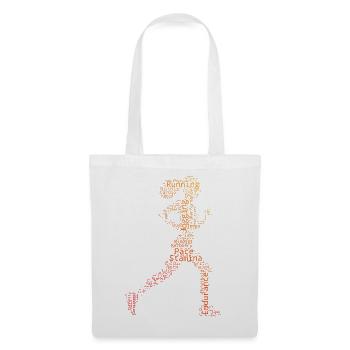Geschenkidee für eine Laufsportlerin mit Laufsport - Stoffbeutel - Weiß - Vorne