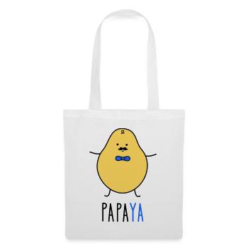 Papa als Papaya - Stoffbeutel - Weiß - Vorne