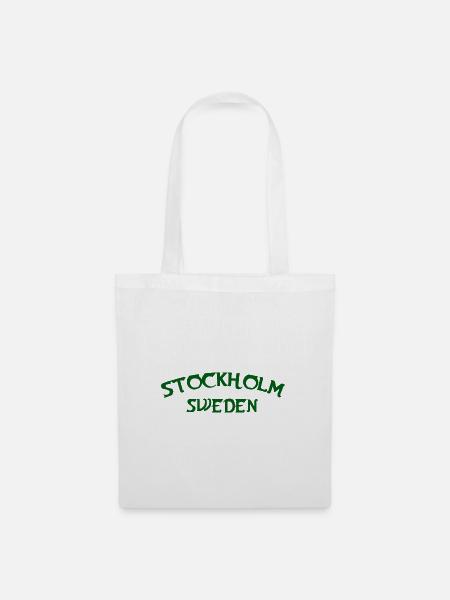 Stockholm 1252, Schweden - Stoffbeutel - Weiß