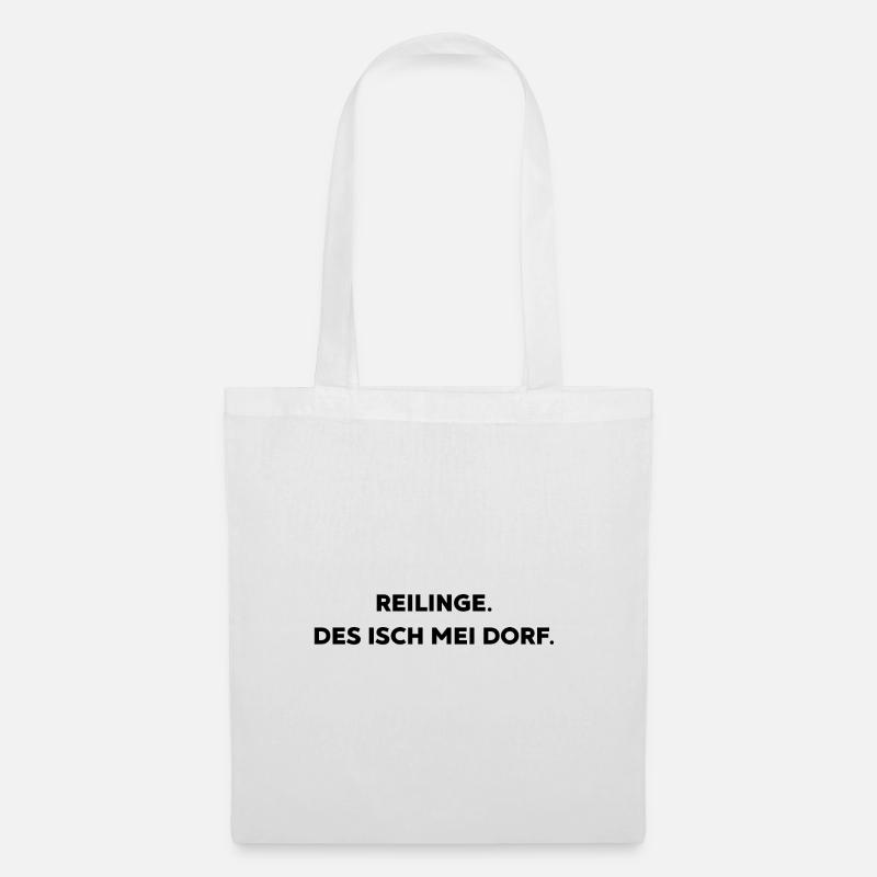 Reilinge. des isch mei Dorf. - Stoffbeutel - Weiß
