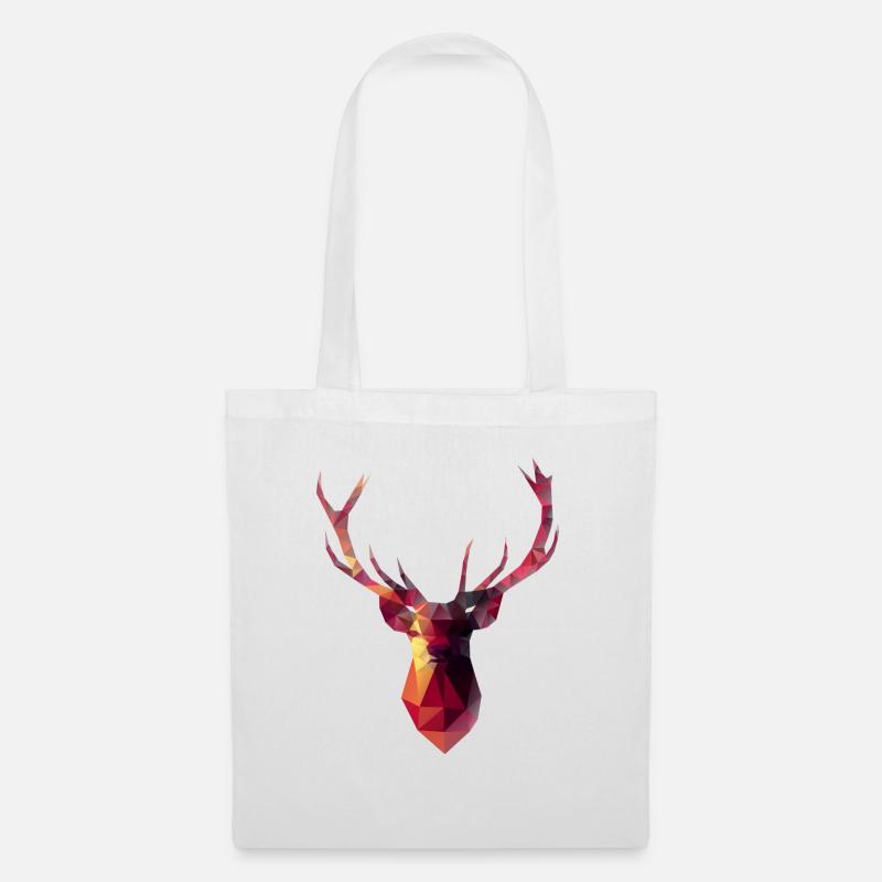 Red Stag - Tote Bag - white
