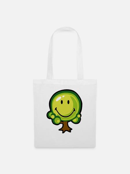 Smiley Oak Tree - Stoffbeutel - Weiß