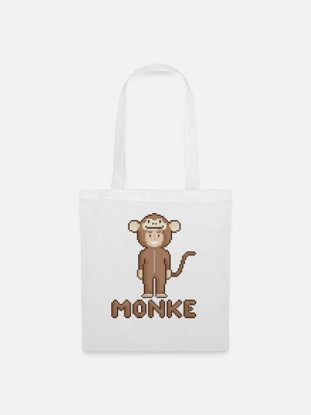 MONKE - Stoffbeutel - Weiß