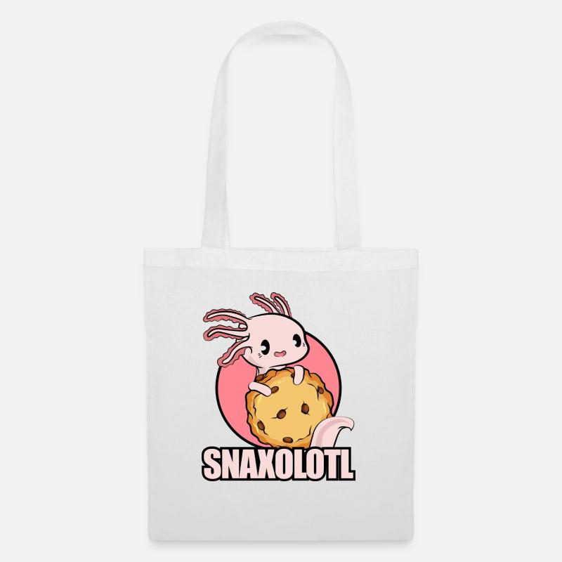 Axolotl Snaxolotl - Stoffbeutel - Weiß