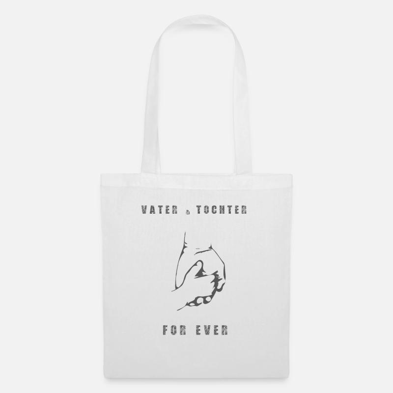 Vater und Tochter - Stoffbeutel - Weiß