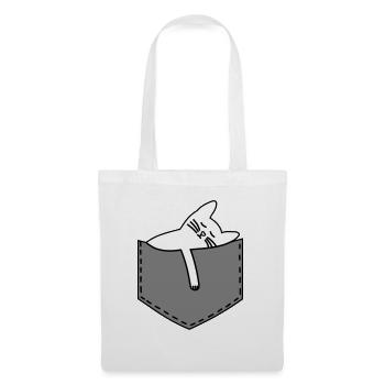 Chat dans le sac - Sac en tissu - blanc - Devant