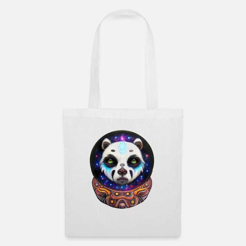 Space Panda - Stoffbeutel - Weiß