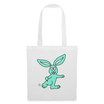 Rabbit | Hase | Vectorgraphic 3colors - Stoffbeutel - Weiß - Vorne