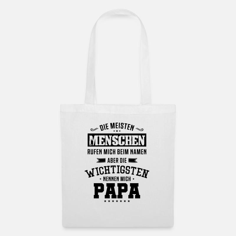 papa spruch - Stoffbeutel - Weiß