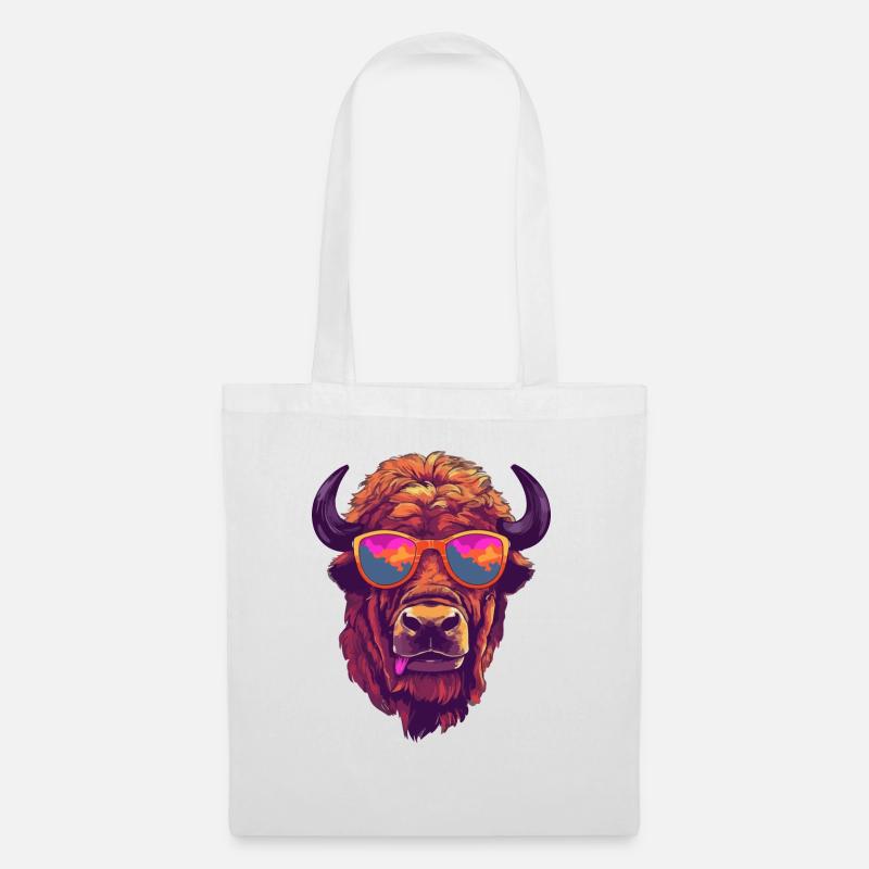 Boli der Bison - Stoffbeutel - Weiß