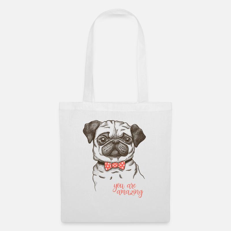 Hund - Stoffbeutel - Weiß