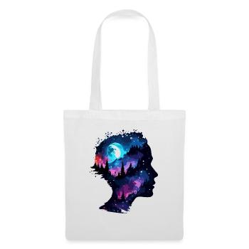 Silhouette / Forest / Portrait / Trees / Person - Tote Bag - white - Front