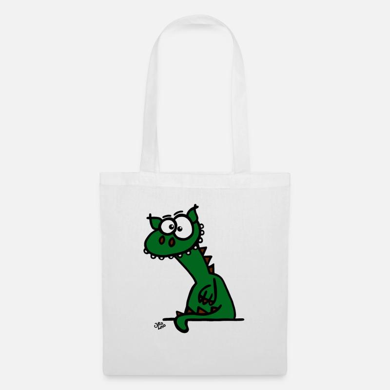 Der Drache - Stoffbeutel - Weiß