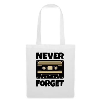 Kassette Retro Never Forget - Stoffbeutel - Weiß - Vorne